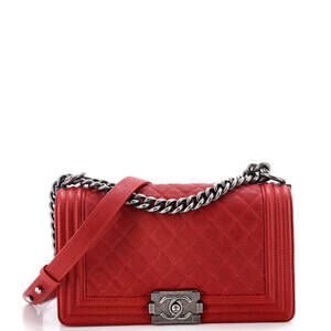 Chanel Boy Flap Bag Quilted Caviar Old #260929C35B